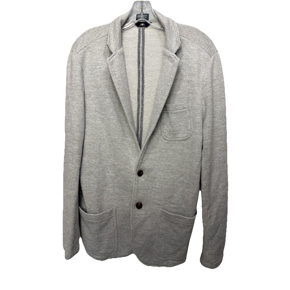Faherty Womens Cozy Cotton Boyfriend Cardigan Gray
